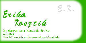 erika kosztik business card